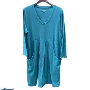 IRIDIUM turquoise dress with pockets size L